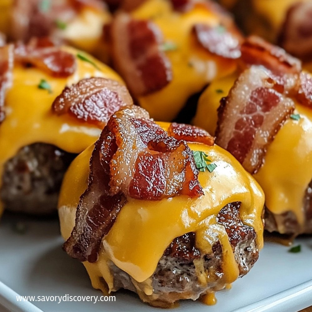 Bombes de cheeseburger au bacon irrésistibles
