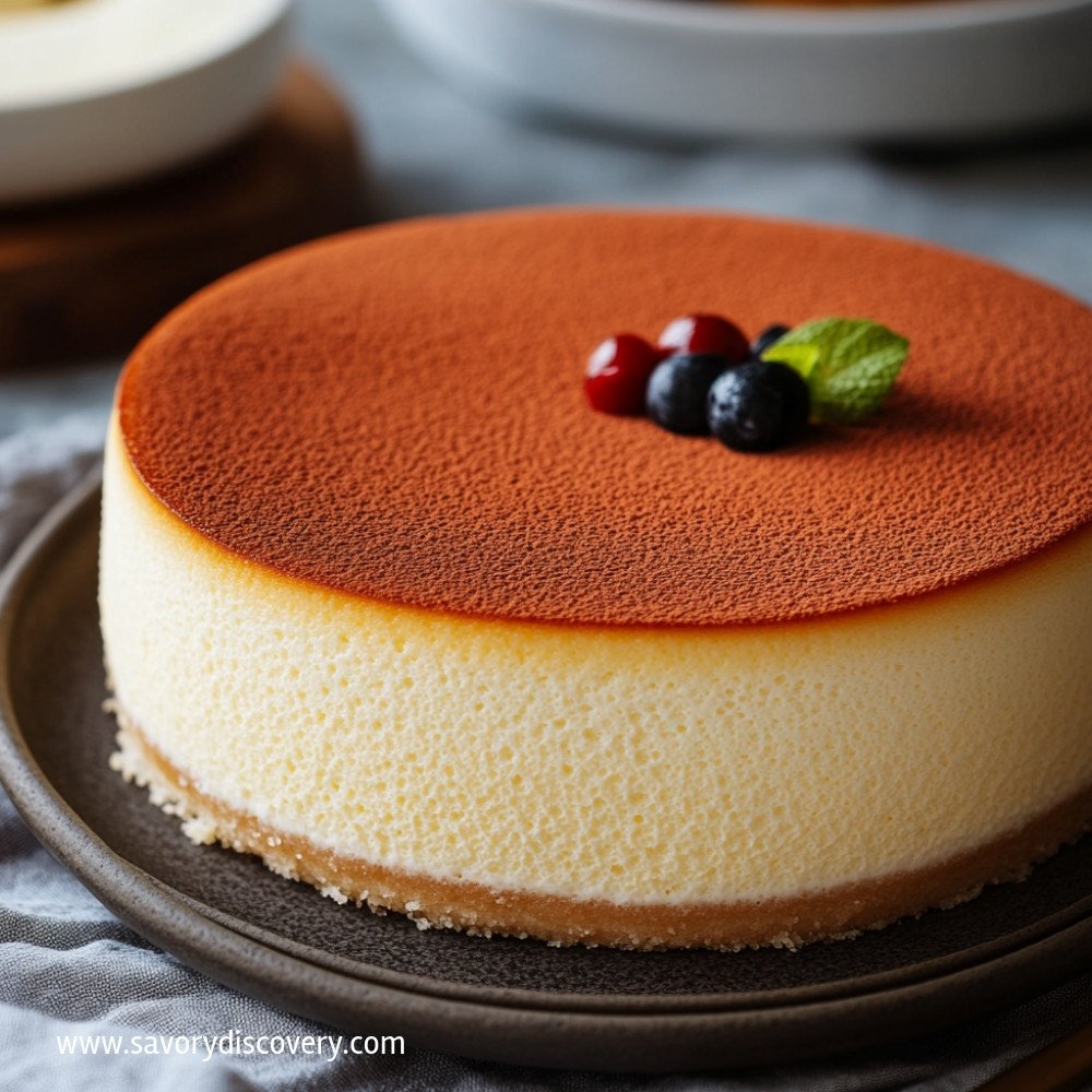 Délicieux Cheesecake Japonais en Coton Moelleux