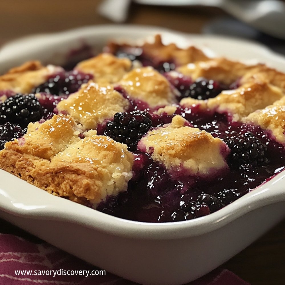 Délicieux Cobbler aux Mûres Juteuses à Découvrir