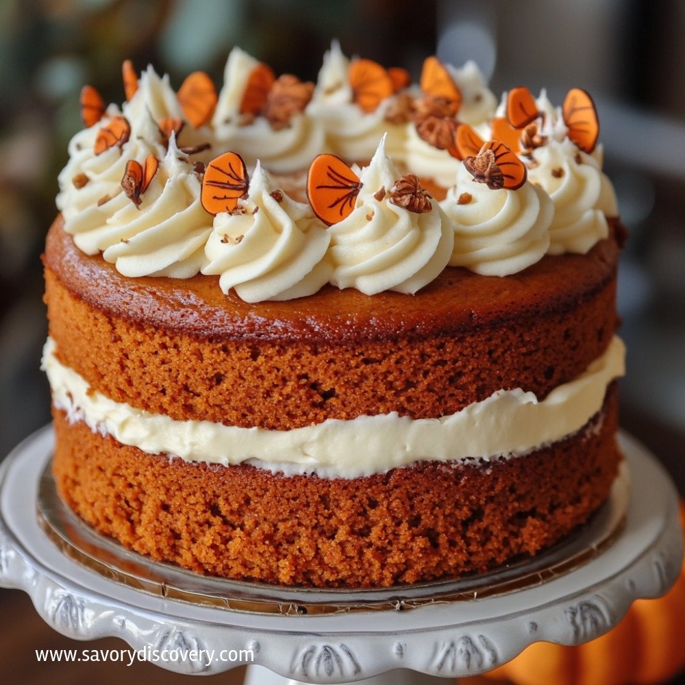 Gâteau aux épices de citrouille et fromage crémeux
