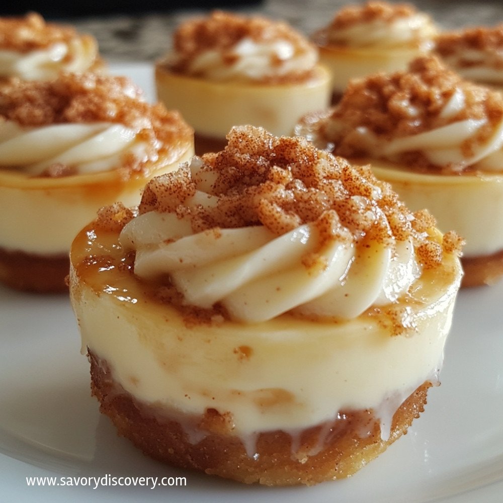 Mini cheesecakes roulés à la cannelle irrésistibles