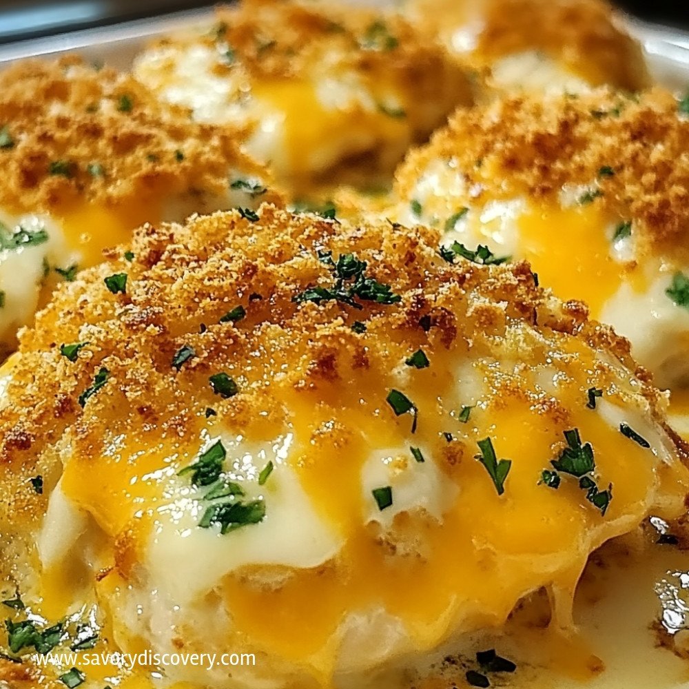 Poulet au cheddar croustillant au four आसान