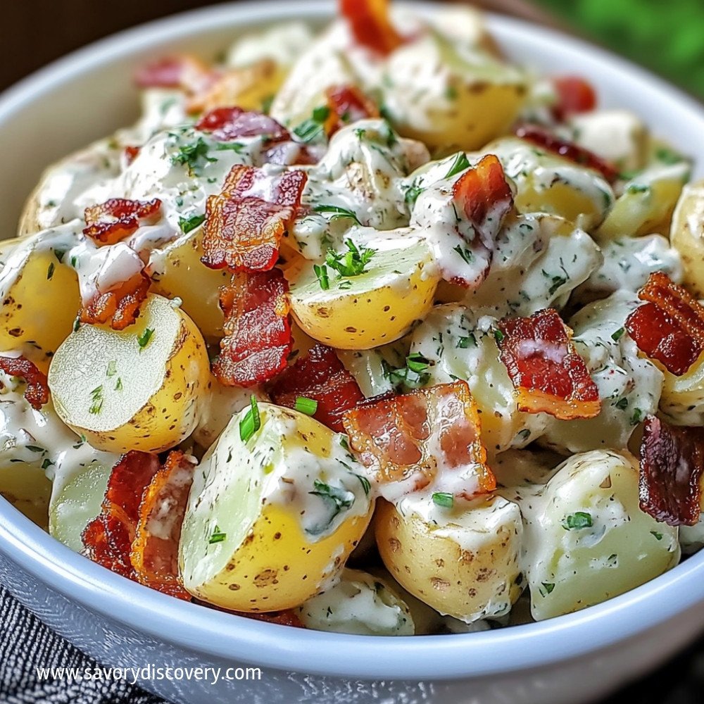 Salade de pommes de terre bacon ranch deliciosa
