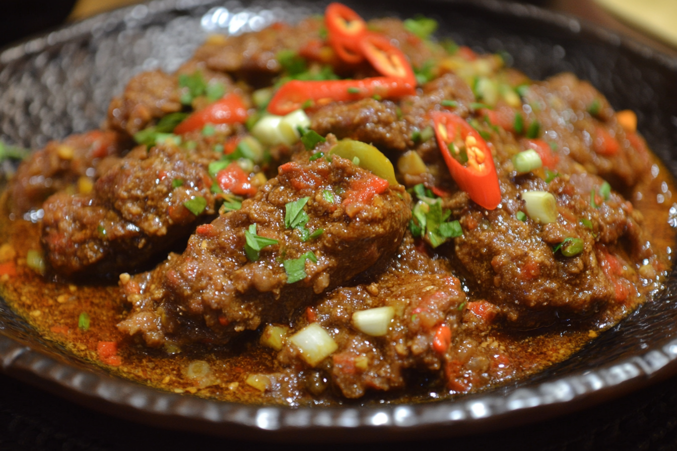 Boeuf croustillant au piment