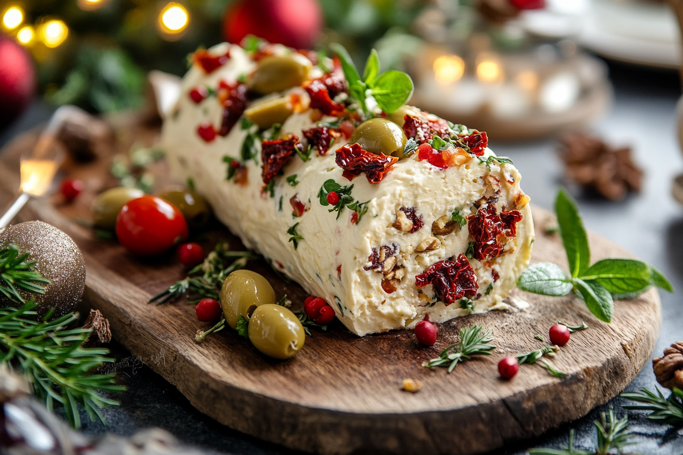 Bûche de fromage antipasti