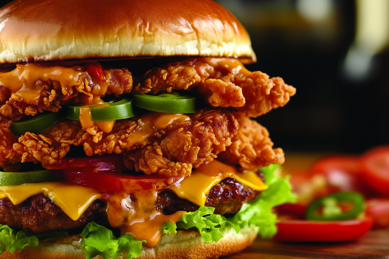 Burger double étage épique