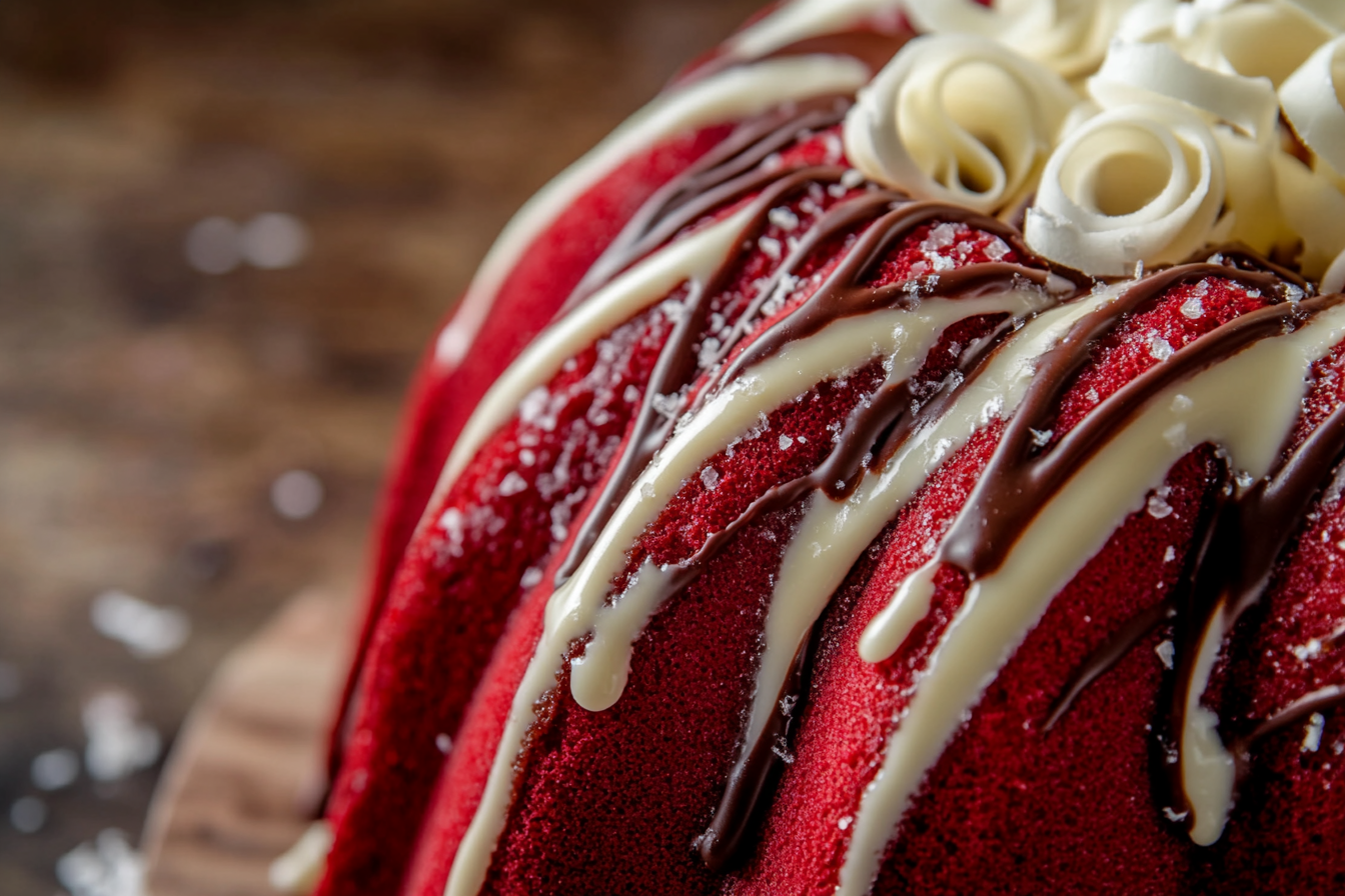 Gâteau Bundt au fromage rouge velours