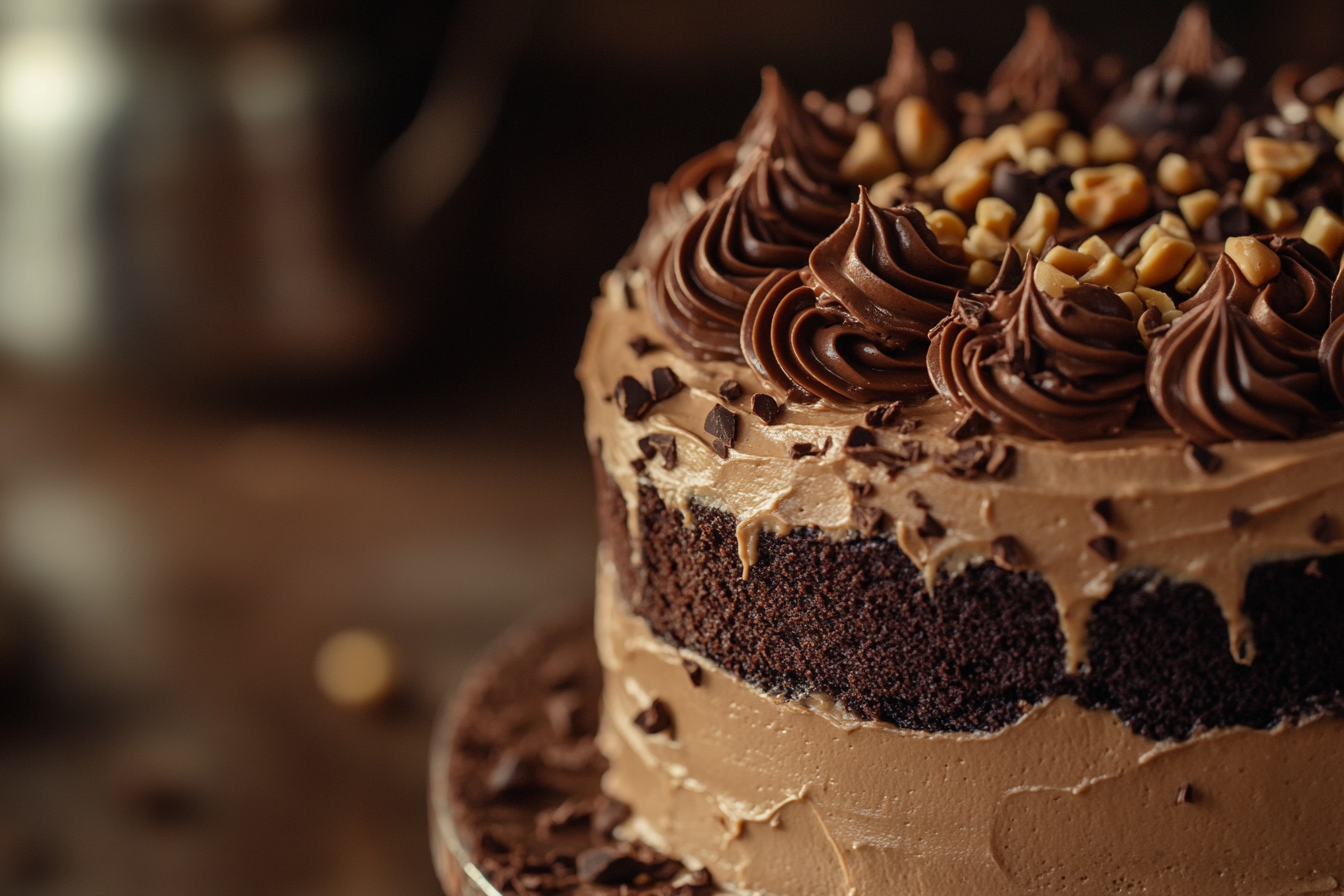 Gâteau à la cacahuète et chocolat