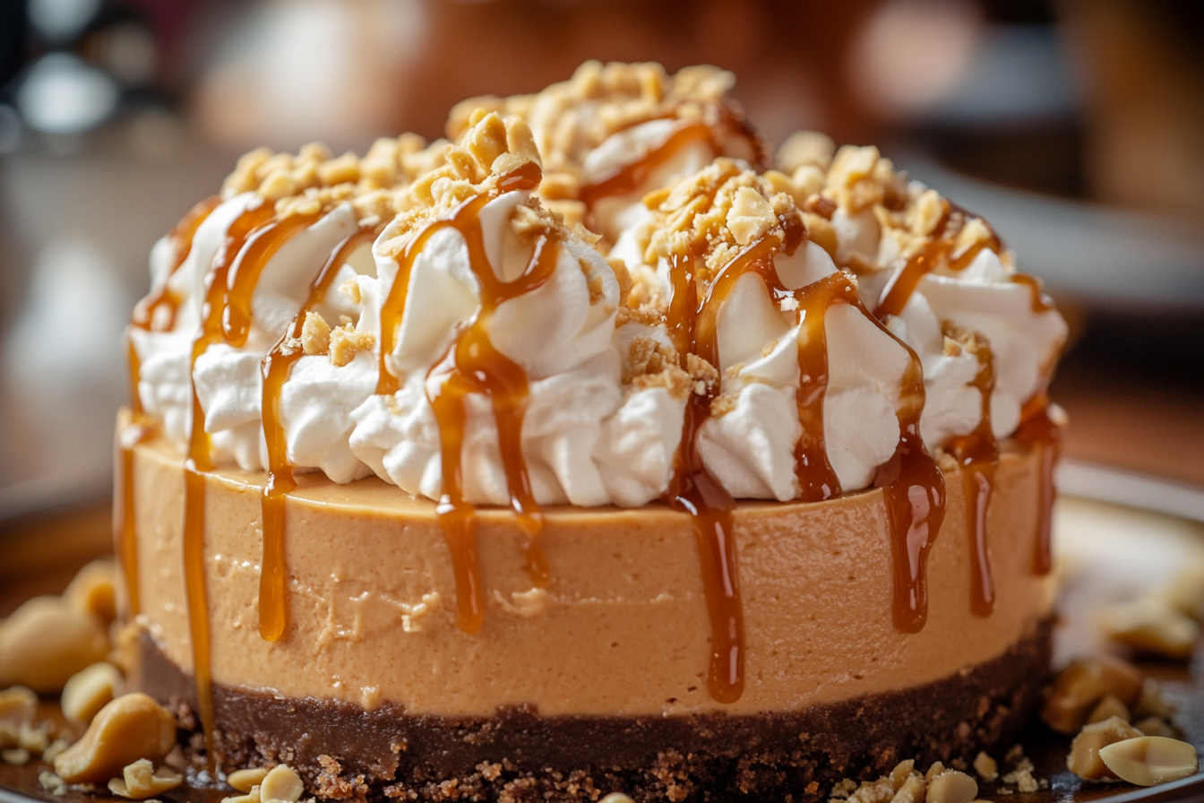 Gâteau au fromage au beurre de cacahuète sans cuisson