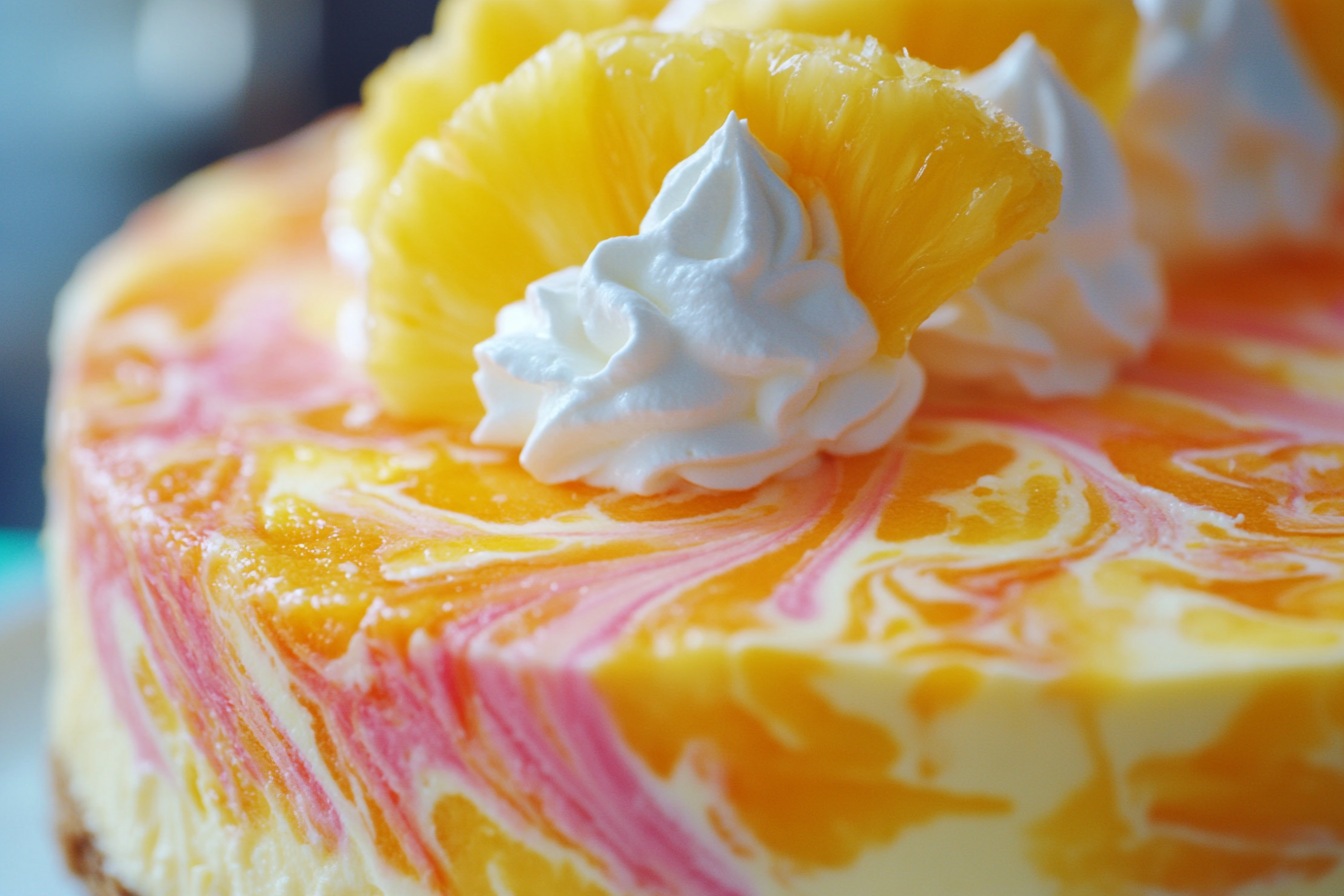 Gâteau au fromage orange-ananas sans cuisson