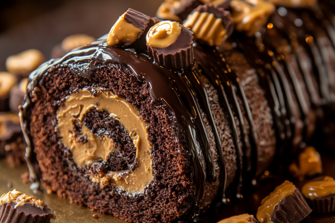 Gâteau roulé aux Reese's