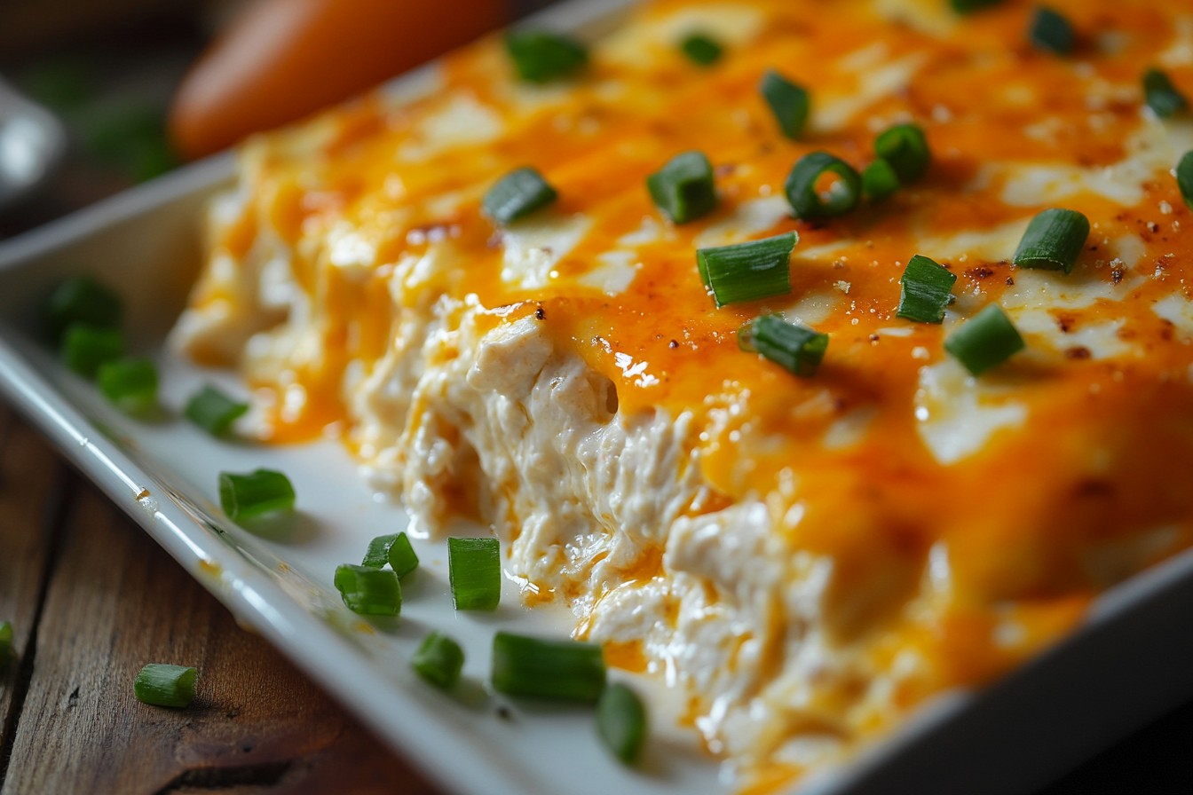 Lasagne au poulet Buffalo fromagé