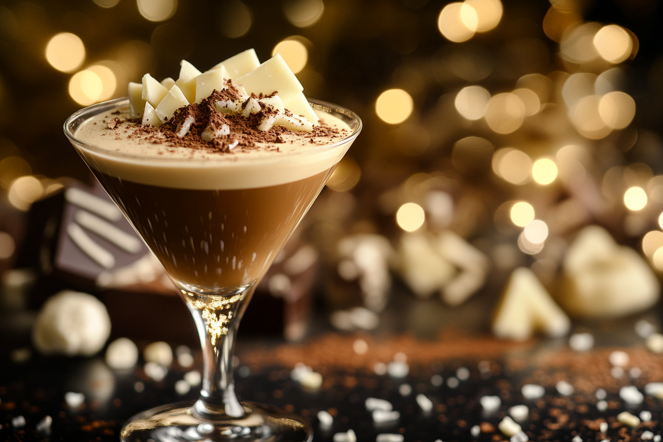 Martini au chocolat blanc et espresso