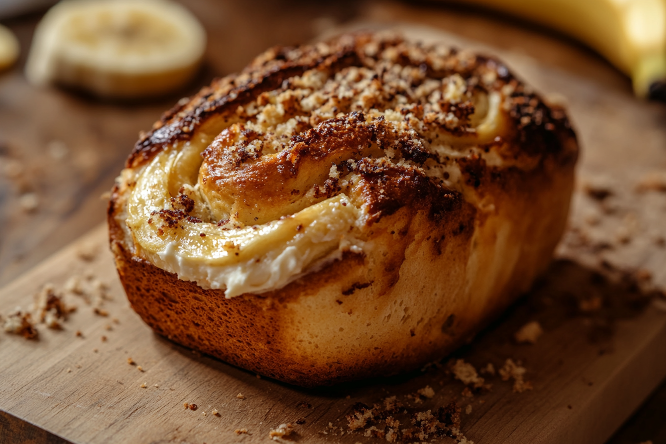 Pain aux bananes et fromage à la crème