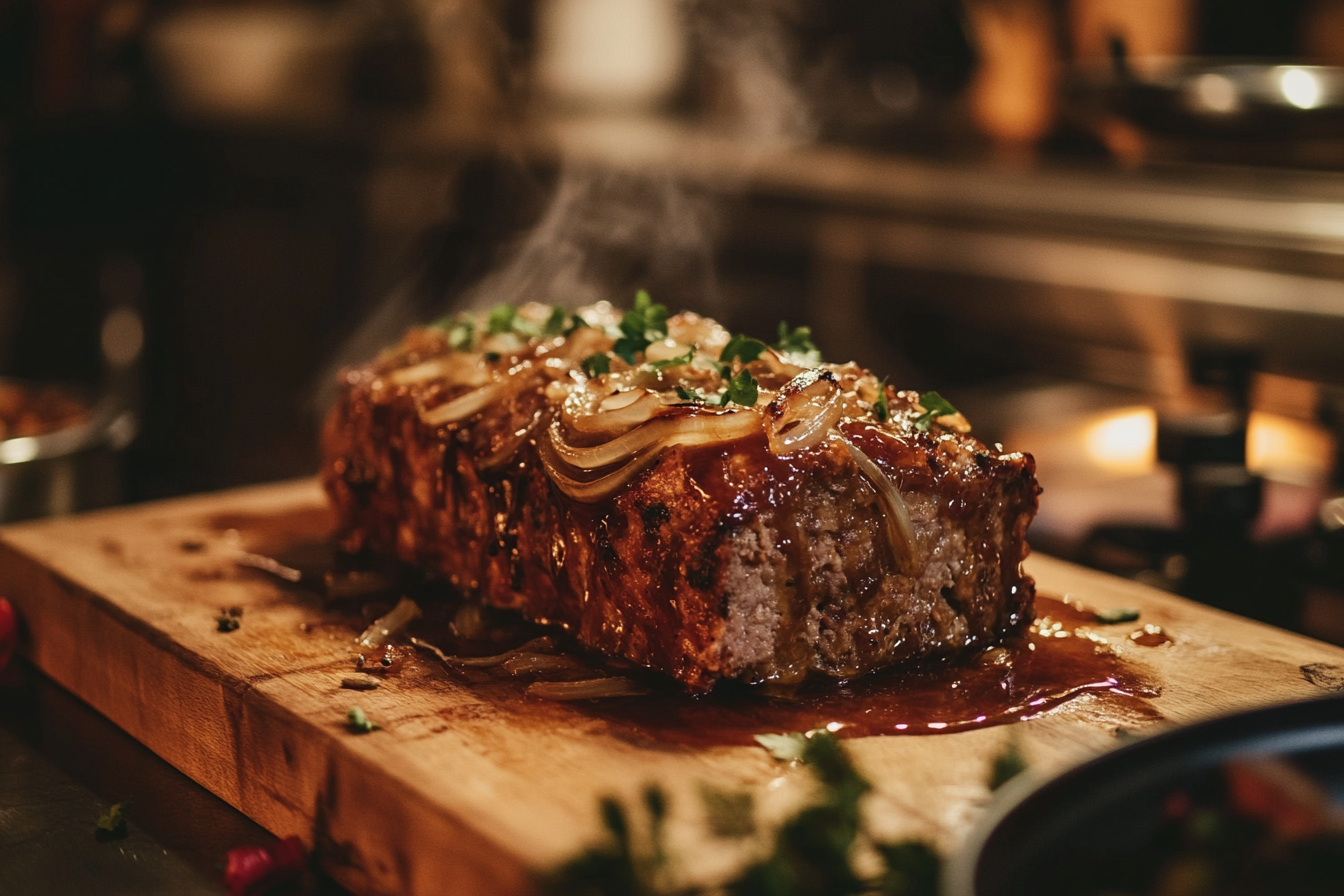 Pain de viande à l'oignon