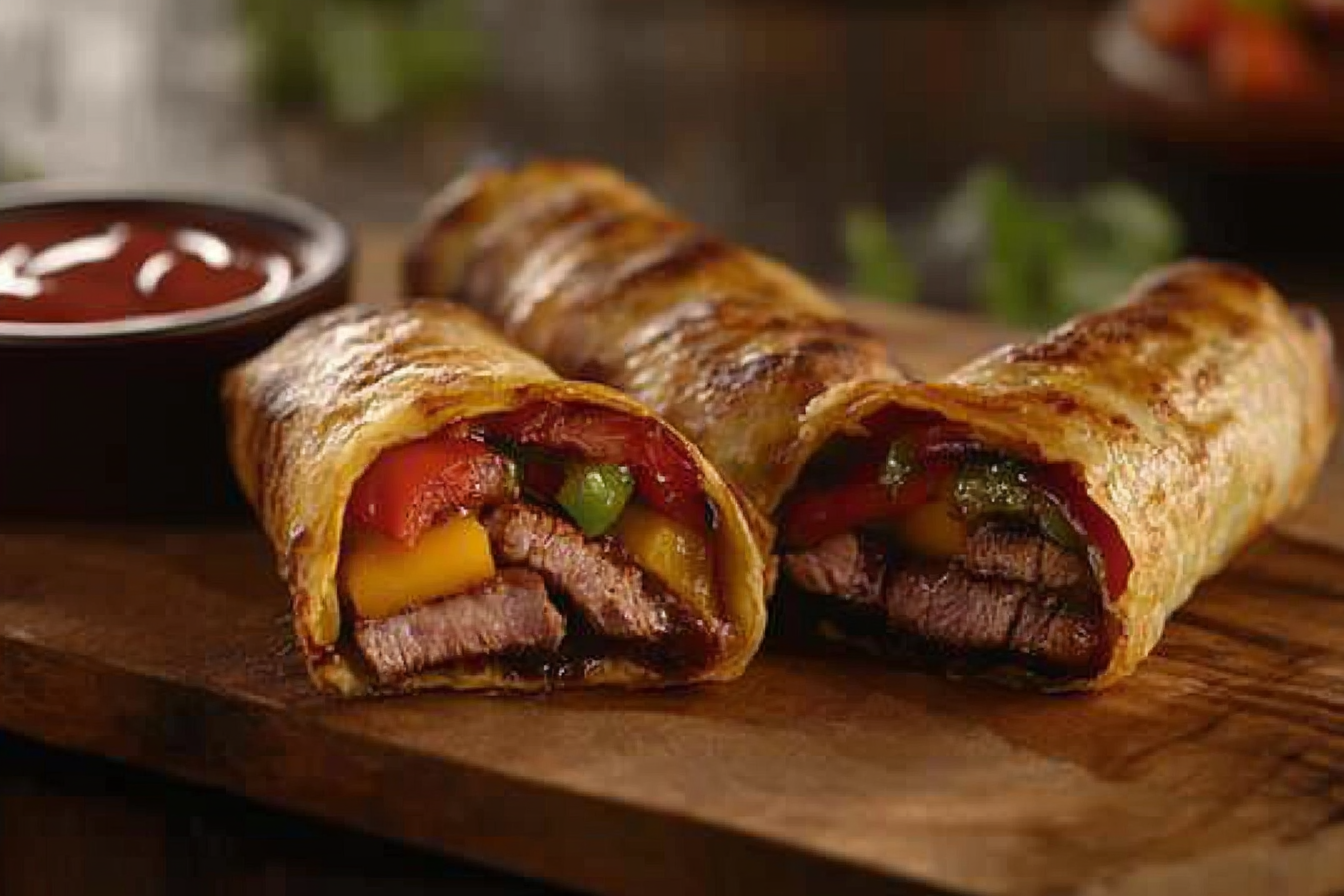 Rouleaux de cheesesteak philly