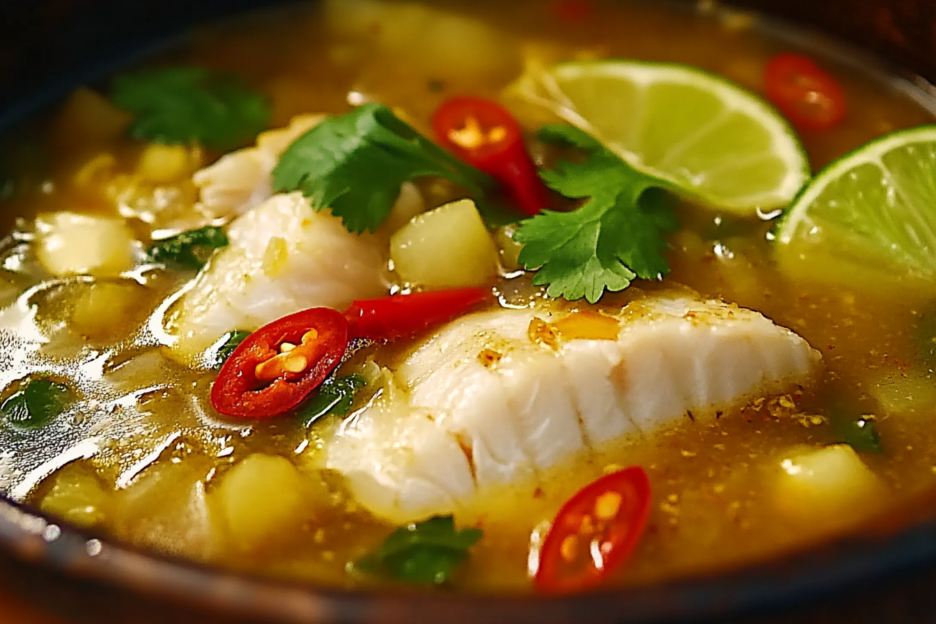 Soupe de poisson épicée au citronnelle